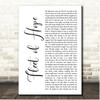 Indigo Girls Fleet of Hope White Script Song Lyric Print