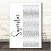 Jamelia Superstar White Script Song Lyric Print