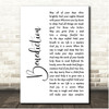 Josh Garrels Benediction White Script Song Lyric Print