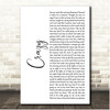 Pat Green Crazy White Script Song Lyric Print