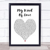 Emeli Sandé My Kind Of Love Heart Song Lyric Music Wall Art Print