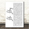 The Lumineers Ho Hey White Script Song Lyric Print