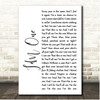 The Who IM One White Script Song Lyric Print