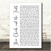 Van Morrison Three Chords and the Truth White Script Song Lyric Print