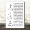 Brooks & Dunn Boot Scootin' Boogie White Script Song Lyric Print