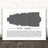 Coldplay Fix You Sound Wave Minimal Song Lyric Print