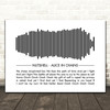 Alice In Chains Nutshell Sound Wave Minimal Song Lyric Print