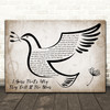 Elton John I Guess That's Why They Call It The Blues Vintage Dove Bird Song Lyric Print