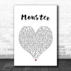 Gabbie Hanna Monster Heart Song Lyric Music Wall Art Print