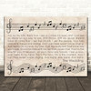 Julie Rogers The Wedding Vintage Music Notes Script Song Lyric Print