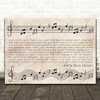 Private Drive Waited For You Vintage Music Notes Script Song Lyric Print