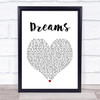 Gabrielle Dreams Heart Song Lyric Music Wall Art Print