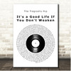 The Tragically Hip It's a Good Life If You Don't Weaken Vinyl Record Song Lyric Print