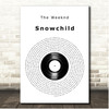 The Weeknd Snowchild Vinyl Record Song Lyric Print