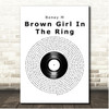 Boney M Brown Girl In The Ring Vinyl Record Song Lyric Print