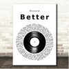 Boyzone Better Vinyl Record Song Lyric Print