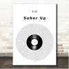 AJR Sober Up Vinyl Record Song Lyric Print