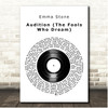 Emma Stone Audition (The Fools Who Dream) Vinyl Record Song Lyric Print
