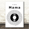 Il Divo Mama Vinyl Record Song Lyric Print