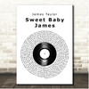 James Taylor Sweet Baby James Vinyl Record Song Lyric Print