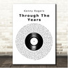 Kenny Rogers Through The Years Vinyl Record Song Lyric Print