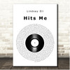 Lindsay Ell Hits me Vinyl Record Song Lyric Print