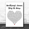 Jefferson Starship Nothing's Gonna Stop Us Now White Heart Song Lyric Music Wall Art Print