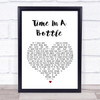 Jim Croce Time In A Bottle White Heart Song Lyric Music Wall Art Print