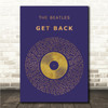 The Beatles Get Back Blue & Copper Gold Vinyl Record Song Lyric Print