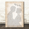 Train Marry Me Man & Lady Song Lyric Print