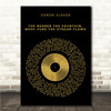 Damon Albarn The Nearer the Fountain, More Pure the Stream Flows Black & Gold Vinyl Record Song Lyric Print