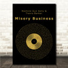 Machine Gun Kelly & Travis Barker Misery Business Black & Gold Vinyl Record Song Lyric Print