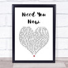 Lady Antebellum Need You Now Heart Song Lyric Music Wall Art Print