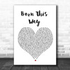 Lady Gaga Born This Way White Heart Song Lyric Music Wall Art Print