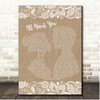 McFly All About You Burlap & Lace Song Lyric Print
