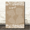 Stevie Wonder Overjoyed Burlap & Lace Song Lyric Print