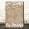 Bon Jovi All About Loving You Burlap & Lace Song Lyric Print