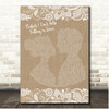 Btwn Us Perfect, Can't Help Falling in Love Lyrics Burlap & Lace Song Lyric Print