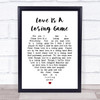 Love Is A Losing Game Amy Winehouse Heart Song Lyric Music Wall Art Print