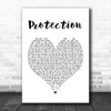 Massive Attack Protection White Heart Song Lyric Music Wall Art Print