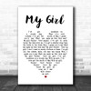 My Girl The Temptations Heart Song Lyric Music Wall Art Print