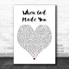 Newsong When God Made You White Heart Song Lyric Music Wall Art Print