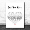 N-Trance Set You Free White Heart Song Lyric Music Wall Art Print