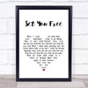 N-Trance Set You Free White Heart Song Lyric Music Wall Art Print