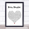 Olly Murs Dear Darlin' White Heart Song Lyric Music Wall Art Print