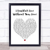Petula Clark I Couldn't Live Without Your Love White Heart Song Lyric Music Wall Art Print