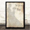 Edith Piaf La Vie en Rose (English Version) Couple Dancing Song Lyric Print