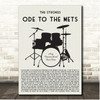 The Strokes Ode to the Mets Drum Kit Black Song Lyric Print