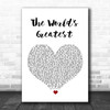 R Kelly The World's Greatest White Heart Song Lyric Music Wall Art Print