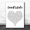 Ronan Keating Landslide White Heart Song Lyric Music Wall Art Print